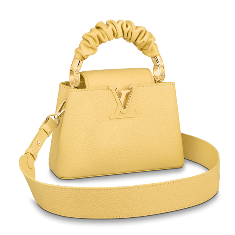 Louis Vuitton CAPUCINES MINI Taurillon Leather Bag M58586 Ginger Yellow